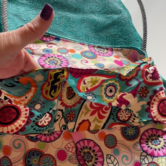 Leather handmade Brothers Sisters Design Studio Purse Tote with Lasso handles - Picture 10 of 16